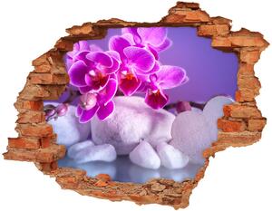 Samolepící díra na stěnu Orchidej a srdce nd-c-82482729