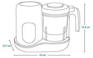 Lionelo - Parní vařič 5v1 BABYMENU 110W/230V bílá/šedá