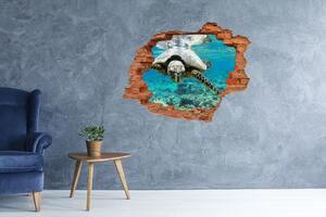 Díra 3D fototapeta nálepka Mořská želva nd-c-83762438