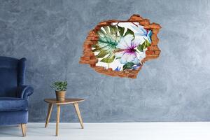 3D díra nálepka Hawajské květiny nd-c-83808650