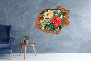 3D díra nálepka Hawajské květiny nd-c-84089036