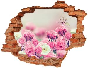 Samolepící díra na stěnu Květiny divoké růže nd-c-84071229
