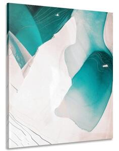 Obraz abstrakce modré laguny - 80x120 cm