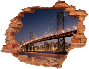 Fototapeta díra na zeď 3D Most San Francisco nd-c-84925741