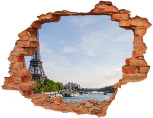 Fototapeta díra na zeď 3D Eiffelova věž Paříž nd-c-85055031
