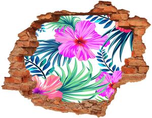 3D díra na zeď Hawajské květiny nd-c-85241355