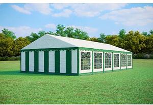 Zahradní Párty stan 6x12m PVC PREMIUM Ohnivzdorný barva Zeleno-bílá