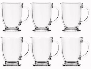 Skleněné hrnky na kávu 400 ml 6ks SPRINGOS KI0186 čiré