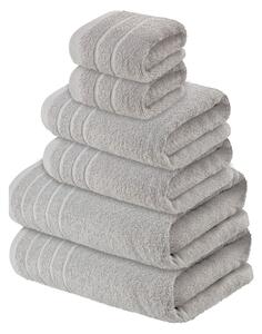 LIVARNO home Sada froté ručníků, 6dílná (světle šedá) (100355088001)