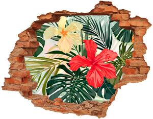 3D díra na zeď Hawajské květiny nd-c-85640052