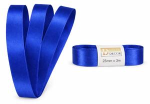 Stuha saténová tmavě modrá Dark Blue - skládaná 25mm x 3m (6,30Kč/m)