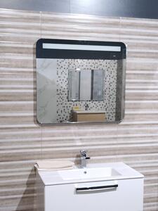 Zaoblené zrcadlo do koupelny s LED osvětlením - 80 x 70 cm - Luna Rounded