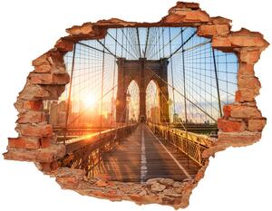 Fototapeta díra na zeď 3D Brooklynský most nd-c-87335557