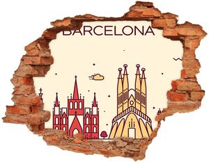Samolepící díra na stěnu Nápis Barcelona nd-c-87486158