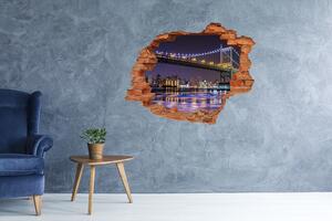 Fototapeta díra na zeď 3D Most v New Yorku nd-c-88613776