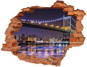 Fototapeta díra na zeď 3D Most v New Yorku nd-c-88613776