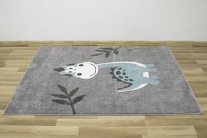 Dětský koberec Lima C880A šedý/tyrkysový
