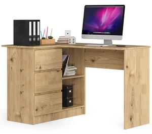 Ak furniture Rohový psací stůl B16 124 cm dub artisan levý