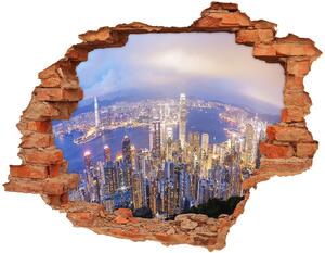 Fototapeta díra na zeď 3D Hongkong panorama nd-c-89343951