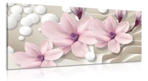 Obraz magnolie na abstraktním pozadí - 100x50 cm