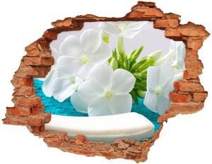 Fototapeta díra na zeď Bílé květiny spa nd-c-89406381