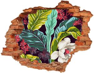 3D díra na zeď Tropické květiny nd-c-90768979