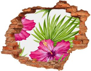 3D díra na zeď Hawajské květiny nd-c-91341582