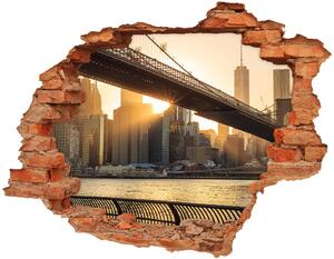 Fototapeta díra na zeď 3D Brooklynský most nd-c-91387944