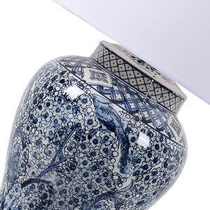 Tradiční stolní lampa Luisa Hamptons - bílá / modrá