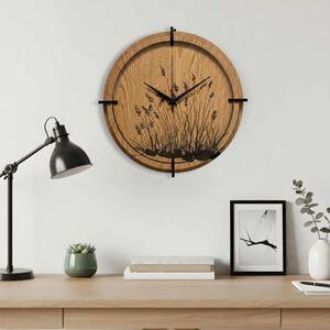 Dřevěné nástěnné hodiny do obývacího pokoje přírodní design | SENTOP HDF0587-OAK
