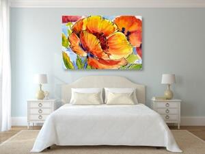 Obraz kytice makových květů - 60x40 cm