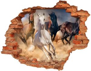 Fototapeta díra na zeď 3D Koně ve cvalu nd-c-92773051