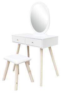 Aga Toaletní stolek s taburetem MRDT06 Bílý