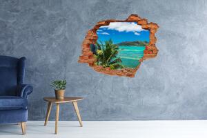 Fotoobraz díra na stěnu Pobřeží Seychely nd-c-93632488