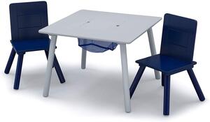 Dětský stůl s židlemi Šedo-modrý