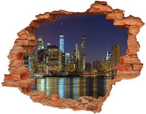 Fototapeta díra na zeď 3D Manhattan noc nd-c-94053969