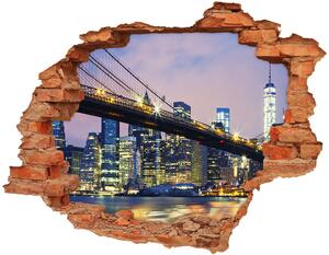 Nálepka 3D díra na zeď Brooklynský most nd-c-94379643
