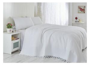 L'ESSENTIEL MAISON Bílý přehoz na postel 220 × 240 cm