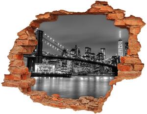 Fotoobraz díra na stěnu nálepka Brooklynský most nd-c-94815409