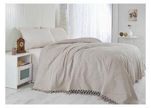 L'ESSENTIEL MAISON Hnědý přehoz na postel 220 × 240 cm