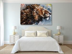 Obraz král zvířat v akvarelu - 60x40 cm