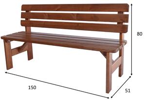Zahradní lavice VIKING lakovaná | 150 cm