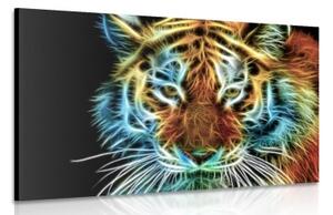Obraz hlava tygra v abstraktním provedení - 90x60 cm