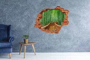 Díra 3D fototapeta na stěnu nálepka Bambusový les nd-c-97156437
