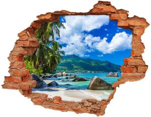 Díra 3D foto tapeta Seychely pláž nd-c-98176668
