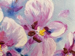 Obraz romantické fialové květy - 100x50 cm
