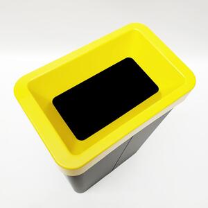 Odpadkový koš na tříděný odpad Caimi Brevetti Maxi N,70 L, žlutý, plast