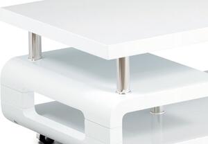 Konferenční stolek 115x60, bílá MDF vysoký lesk AHG-616 WT