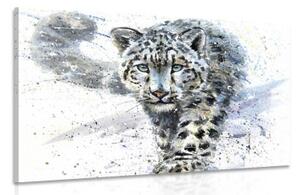 Obraz kreslený leopard - 60x40 cm