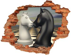 Samolepící díra na stěnu Šachy koňě nd-c-99009038